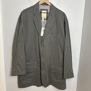 The Territory Ahead Men's XXL Travel Blazer Asphalt Zipper Pockets NEW Defect